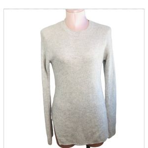 Athleta Wool/Cashmere Blend Gray Ribbed Sweater